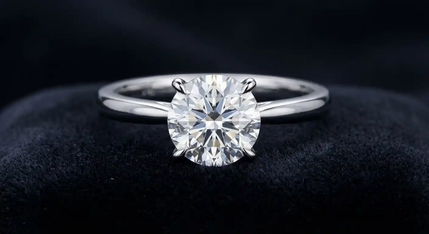 Cover Image for 14K White Gold Lab-Grown Diamond Solitaire Engagement Ring 0.75 Carat