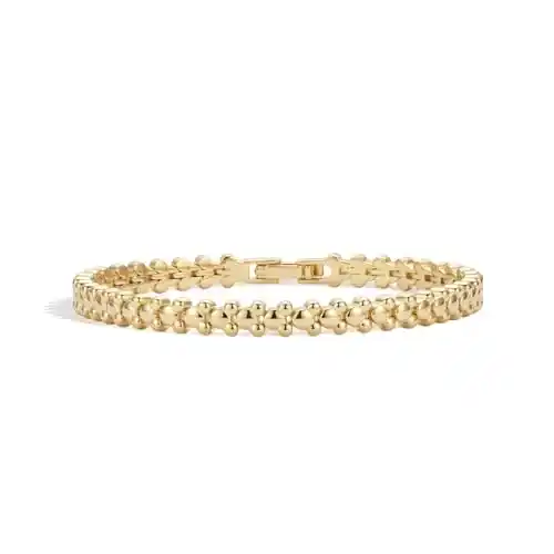 Cover Image for Luisany 14k Filled Gold Tennis Bracelet for Women, Dainty Bracelet, Non Tarnish, 6.5 Inch