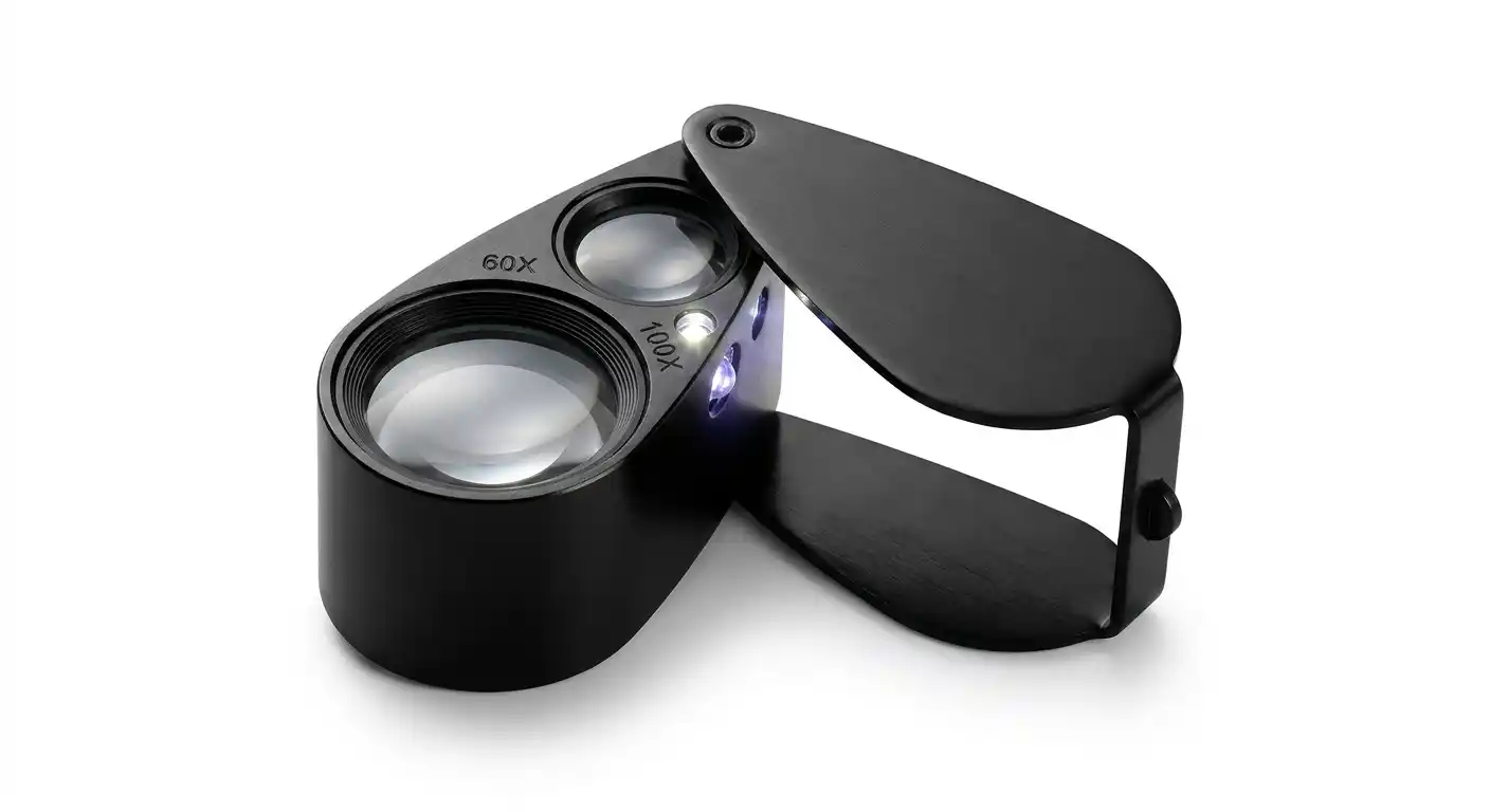 Cover Image for Dreamer Jewelers Loupe 60X-100X with LED and UV Light