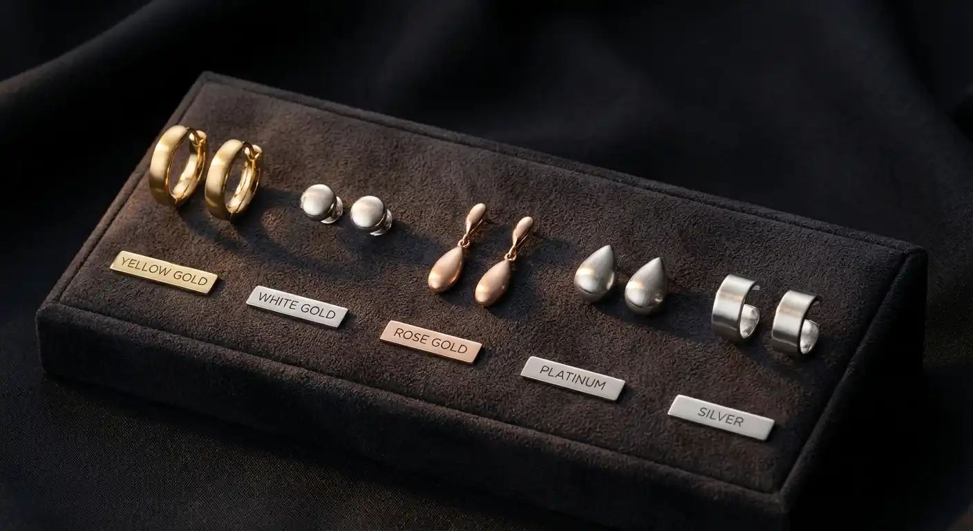 Cover Image for Earring Metals Explained: Gold, Platinum, Silver & Alternatives