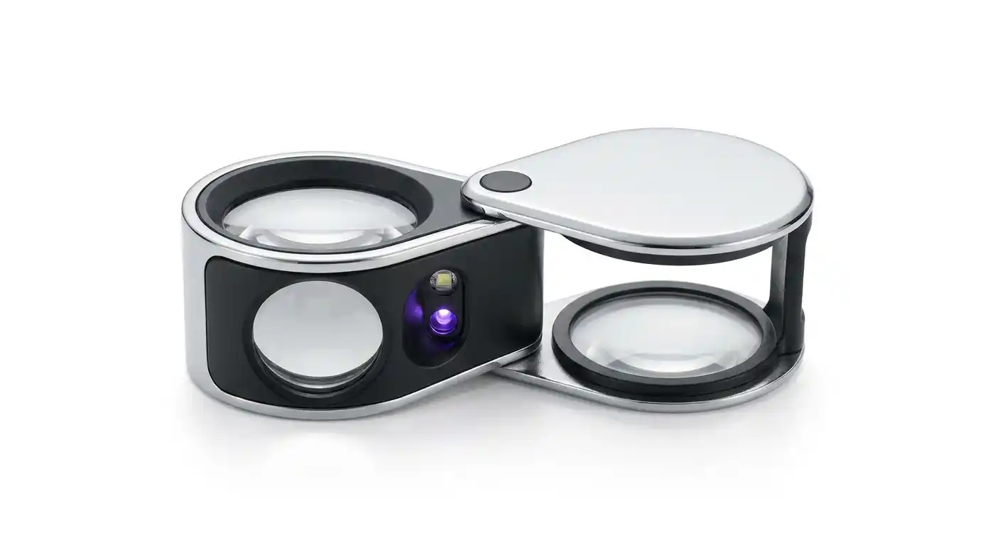 Cover Image for Dreamer Jewelers Loupe 60X-100X with LED and UV Light
